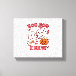 Boo Boo Crew Nurse Funny Halloween Ghost Nurse Gir Canvas Print