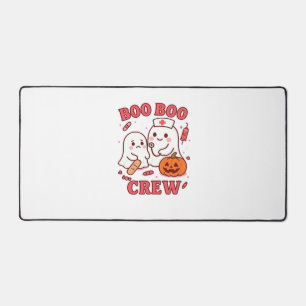 Boo Boo Crew Nurse Funny Halloween Ghost Nurse Gir Desk Mat