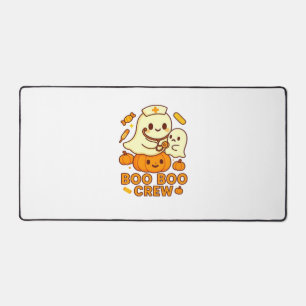 Boo Boo Crew Nurse Funny Halloween Ghost Nurse Gir Desk Mat
