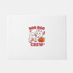 Boo Boo Crew Nurse Funny Halloween Ghost Nurse Gir Doormat