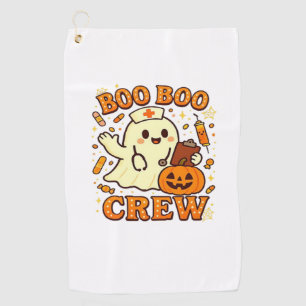 Boo Boo Crew Nurse Funny Halloween Ghost Nurse Gir Golf Towel