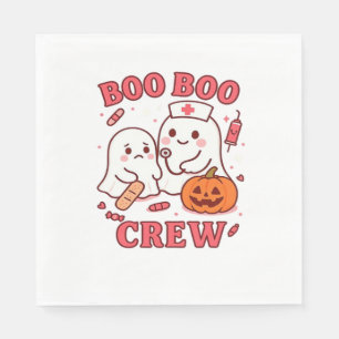 Boo Boo Crew Nurse Funny Halloween Ghost Nurse Gir Napkin