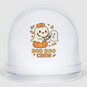 Boo Boo Crew Nurse Funny Halloween Ghost Nurse Gir Snowglobe