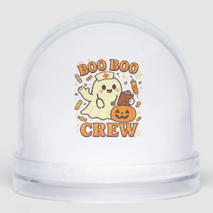 Boo Boo Crew Nurse Funny Halloween Ghost Nurse Gir Snowglobe