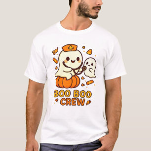 Boo Boo Crew Nurse Funny Halloween Ghost Nurse Gir T-Shirt