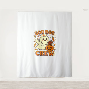 Boo Boo Crew Nurse Funny Halloween Ghost Nurse Gir Tapestry