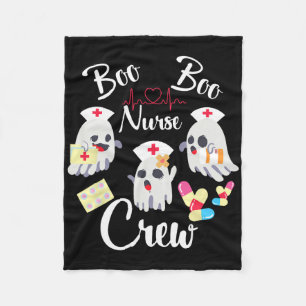 Boo Boo Crew Nurse Ghost Costume Funny Halloween G Fleece Blanket