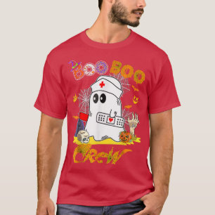 Boo Boo Crew Nurse Ghost Funny Halloween Costume F T-Shirt