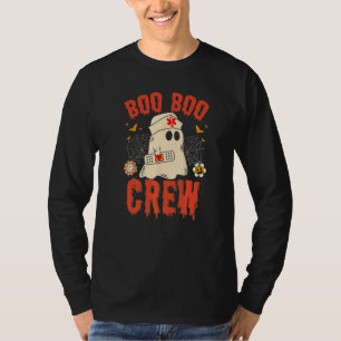 Boo Boo Crew Nurse Ghost Funny Halloween Costume P T-Shirt