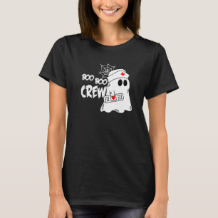 Boo Boo Crew Nurse Ghost Funny Halloween Costume P T-Shirt