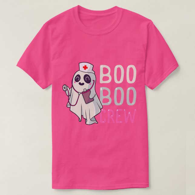 Boo Boo Crew Nurse Ghost Funny Halloween Costume ( T-Shirt (Design Front)