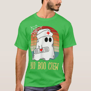 Boo Boo Crew Nurse Ghost Funny Halloween Costume  T-Shirt