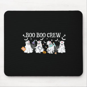 Boo Boo Crew Nurse Ghost Funny Halloween  Mouse Pad