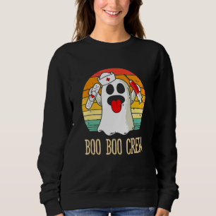 Boo Boo Crew Nurse Ghost  Halloween Costume 11 Sweatshirt