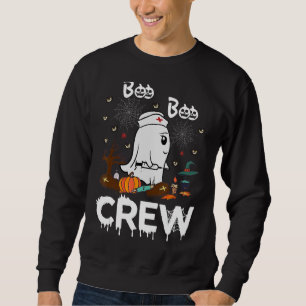 Boo Boo Crew Nurse Ghost  Halloween Costume Sweatshirt