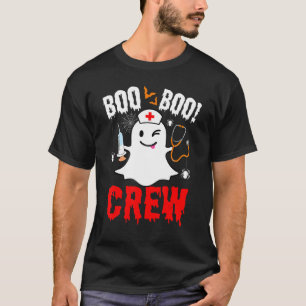 Boo Boo Crew Nurse Ghost   Halloween Costume T-Shirt