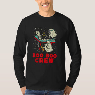 Boo Boo Crew Nurse Ghost & Skeleton  Halloween T-Shirt