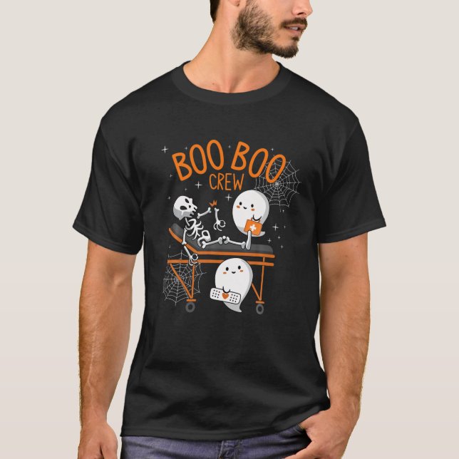 Boo Boo Crew Nurse Halloween Costume Halloween Nig T-Shirt (Front)