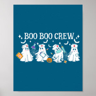 Boo Boo Crew Nurse Halloween Funny Nurse For Women Poster