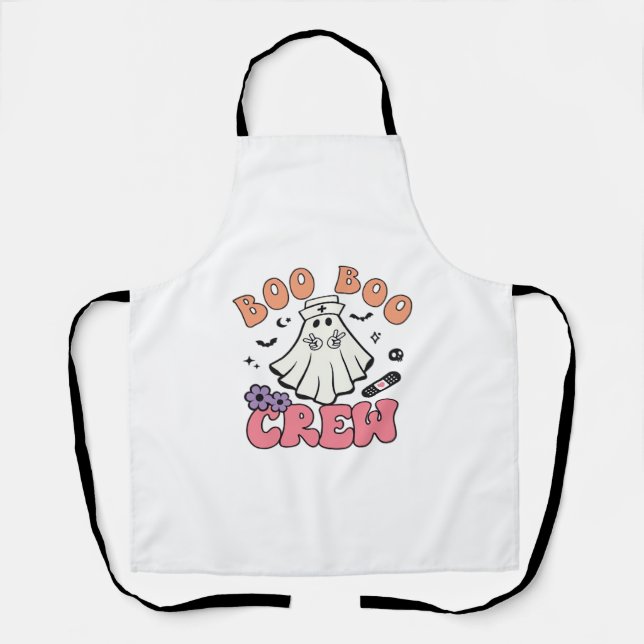 Boo Boo Crew Nurse Halloween Ghost Funny Classic T Apron (Front)