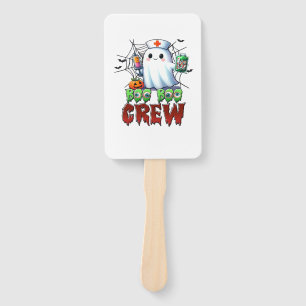 Boo Boo Crew Nurse Halloween Ghost Funny Classic T Hand Fan