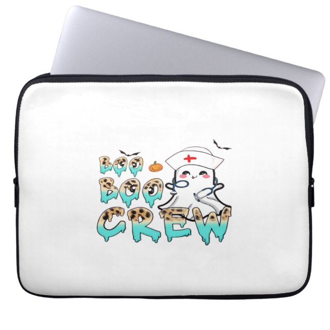 Boo Boo Crew Nurse Halloween Ghost Funny Classic T Laptop Sleeve (Front)