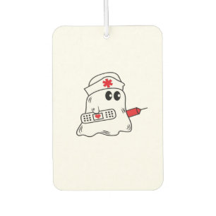 Boo Boo Crew Nurse Halloween Ghost Funny Oversized Car Air Freshener