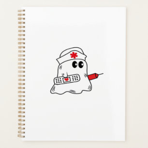 Boo Boo Crew Nurse Halloween Ghost Funny Oversized Planner