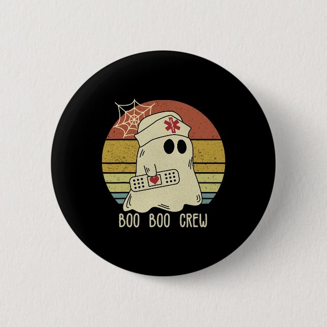 Boo Boo Crew Nurse Halloween Nurse For Women  6 Cm Round Badge (Front)