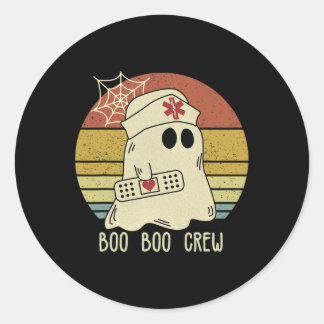 Boo Boo Crew Nurse Halloween Nurse For Women  Classic Round Sticker