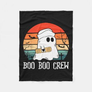 Boo Boo Crew Nurse Halloween Nurse For Women  Fleece Blanket