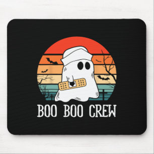 Boo Boo Crew Nurse Halloween Nurse For Women Mouse Pad
