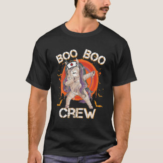Boo Boo Crew Nurse Mummy Unicorn Halloween Custome T-Shirt