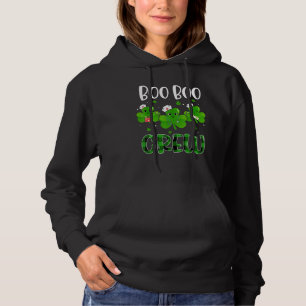 Boo Boo Crew Nurse St Patricks Day Lucky Shamrock Hoodie