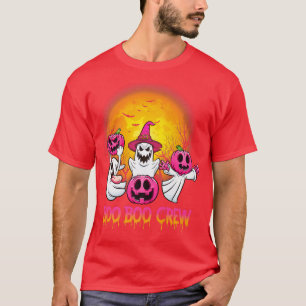 Boo Boo Crew Pyjamas Pink Ghost Breast Cancer Hall T-Shirt