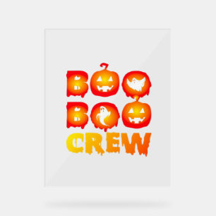 Boo Boo Crew Shirt – Funny Ghost Halloween Nurse & Acrylic Sign