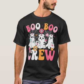 Boo Boo Crew Spooky Nurse Ghost Nursing Halloween T-Shirt