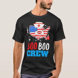 Boo Boo Crew Tee American Flag 4th Of July Usa Nur