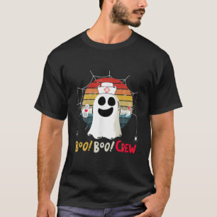 Boo Boo Crew Vintage Nurse Ghost Costume Halloween T-Shirt