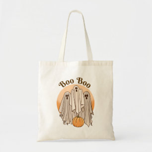 Boo Boo Cute Ghost Funny Halloween Groovy Tote Bag