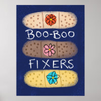 Boo-Boo Fixer Bandaids Poster Wall Art