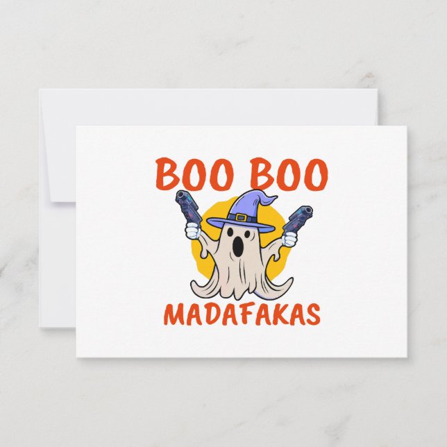Boo Boo Madafakas Funny Halloween Ghost (Front)