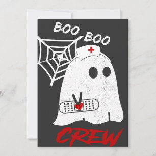BOO boo nurse crew tee, funny halloween nurse T-Sh Invitation
