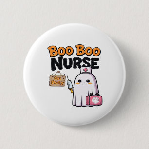 Boo Boo Nurse On Duty Classic T-Shirt 6 Cm Round Badge