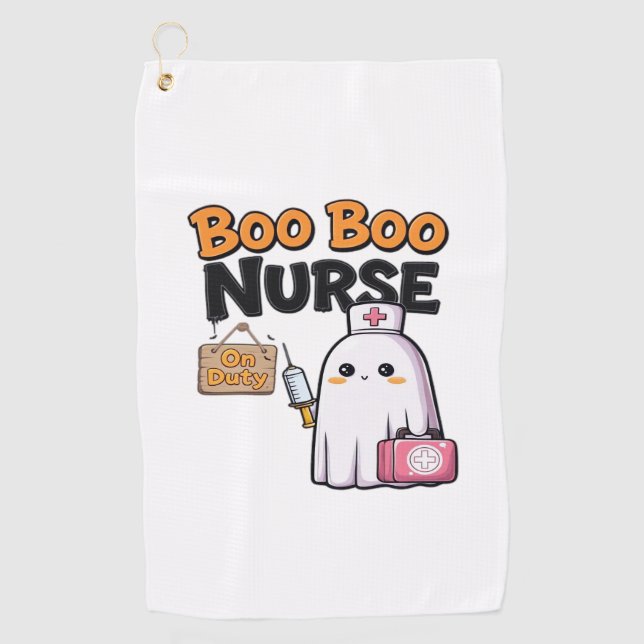 Boo Boo Nurse On Duty Classic T-Shirt Golf Towel (Front)