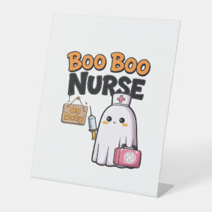 Boo Boo Nurse On Duty Classic T-Shirt Pedestal Sign