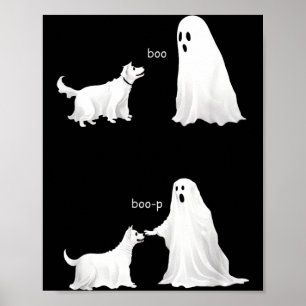 Boo Boo-P Dog Ghost Halloween Poster