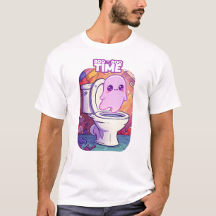 Boo-Boo Time – Funny Ghost Toilet Design T-Shirt