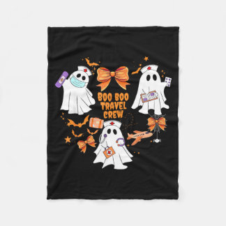 Boo Boo Travel Crew Travelling Nurse Ghost Fleece Blanket