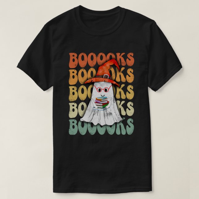 Boo Books Reading T-Shirt (Design Front)